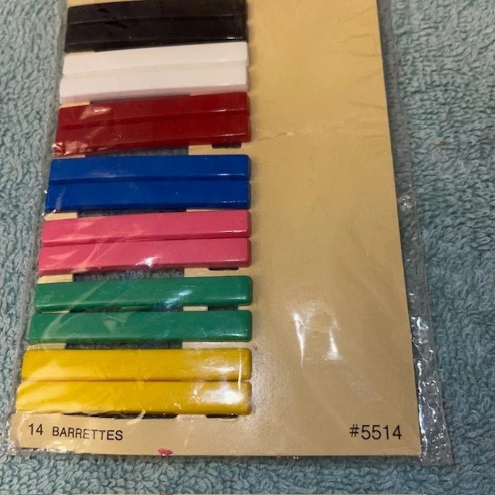 NEW OS Vintage 1975 Goody Snap Tight Barrettes 14 Pack Multi Color Hair Clip USA